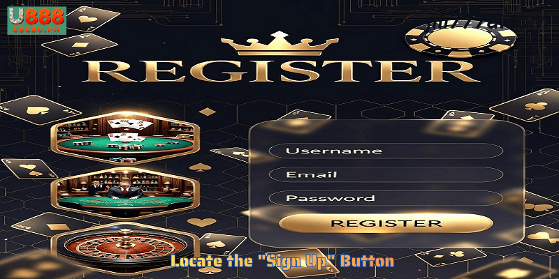 Locate the Sign Up Button